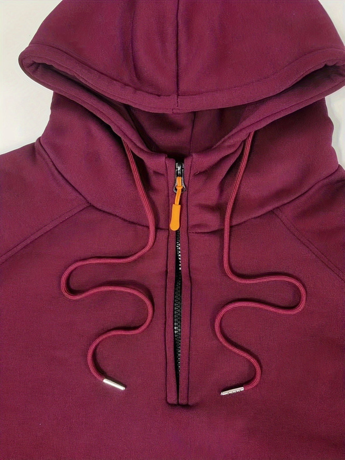 Marlow | Men's Quarter-Zip Raglan-Sleeve Drawstring-Hood Utility-Pocket Hoodie