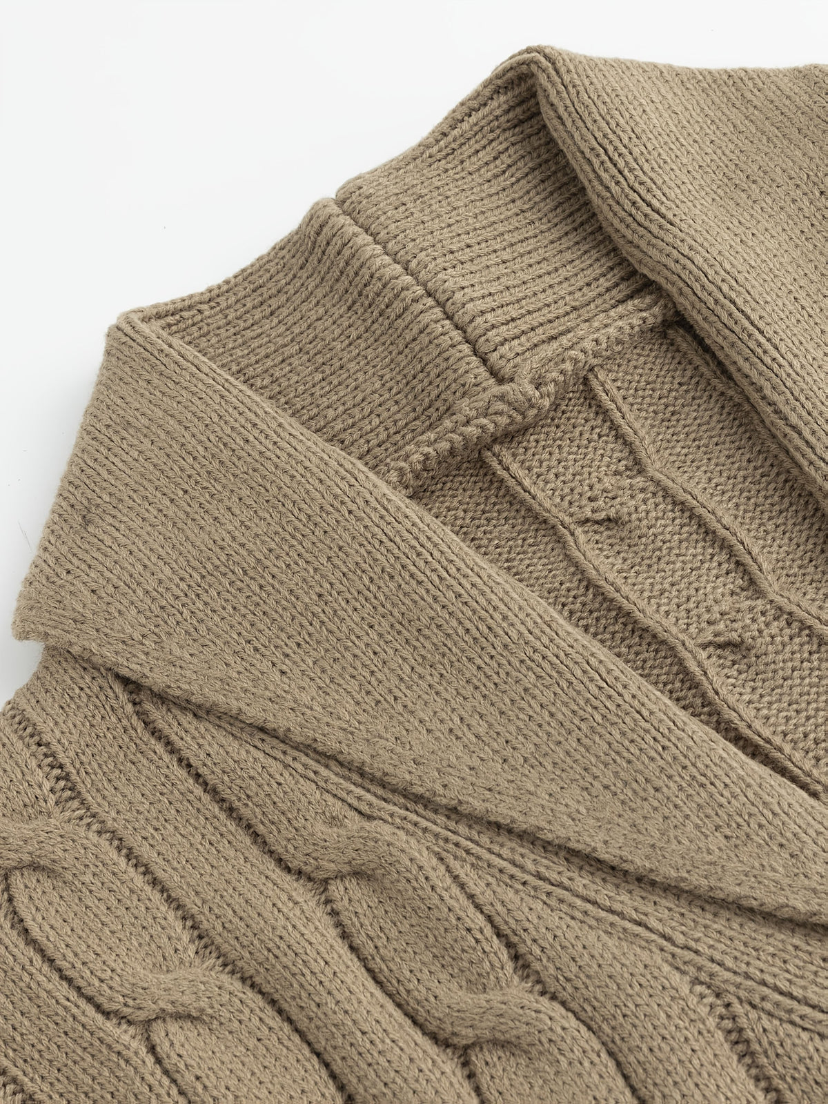 Winston | Men's Shawl-Collar Cable-Knit Button-Up Cardigan