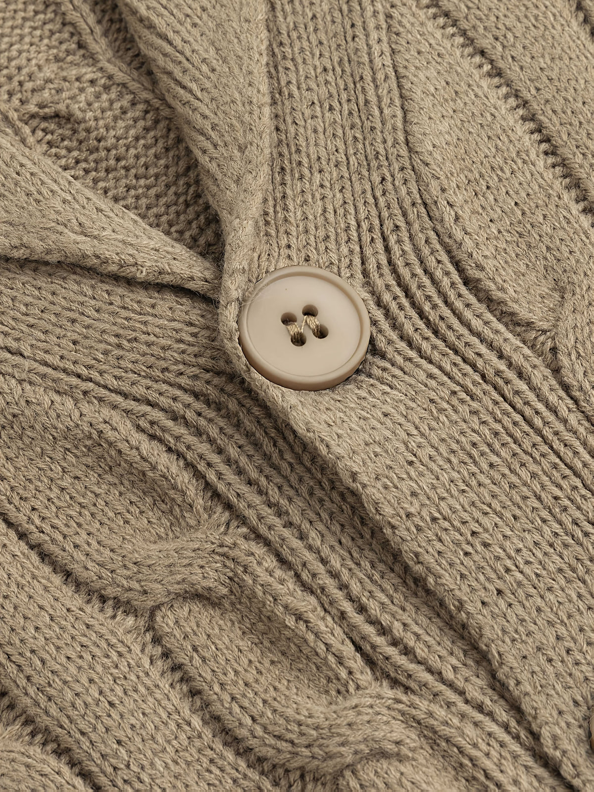 Winston | Men's Shawl-Collar Cable-Knit Button-Up Cardigan