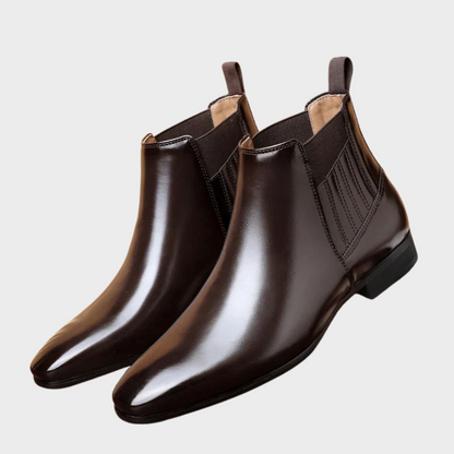 Oscar | Men's Pointed-Toe Slip-On Elastic-Panel Chelsea Boots