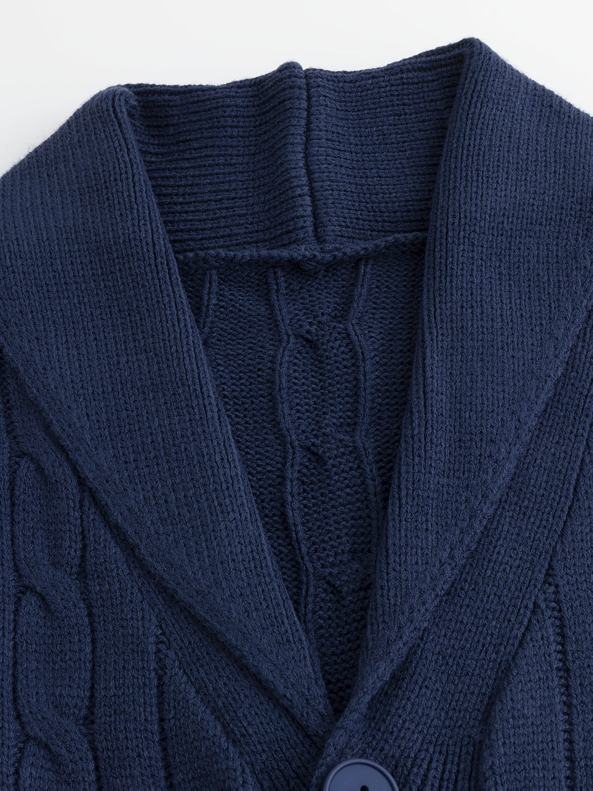 Winston | Men's Shawl-Collar Cable-Knit Button-Up Cardigan
