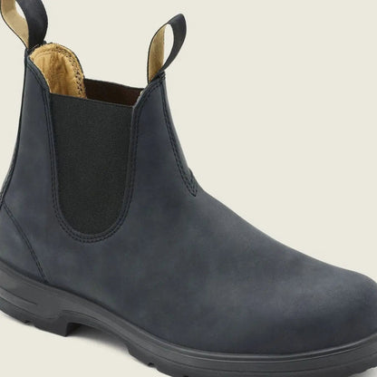 Weston | Men's Slip-On Elasticated Round-Toe Vegan Leather Chelsea Boots