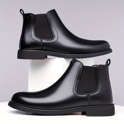 Barclay | Men's Slip-On Round-Toe Vegan Leather Chelsea Boots